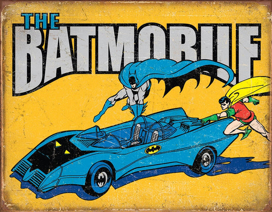 Batman - the Batmobile Tin Sign Ziggy's Pop Toy Shoppe