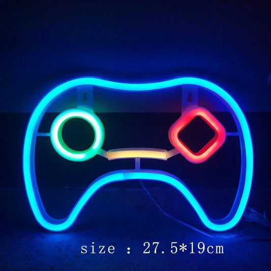 Blue Game Controller LED Neon Light Ziggy's Pop Toy Shoppe