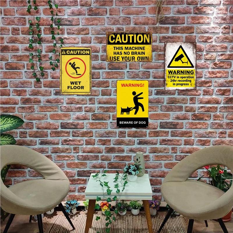 Caution - Children at Play Vintage Tin Sign Ziggy's Pop Toy Shoppe