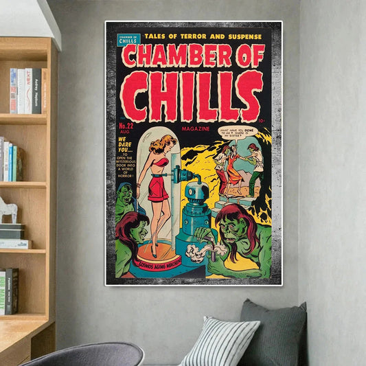 Chamber of Chills Vintage Comic Book Cover Art Ziggy's Pop Toy Shoppe