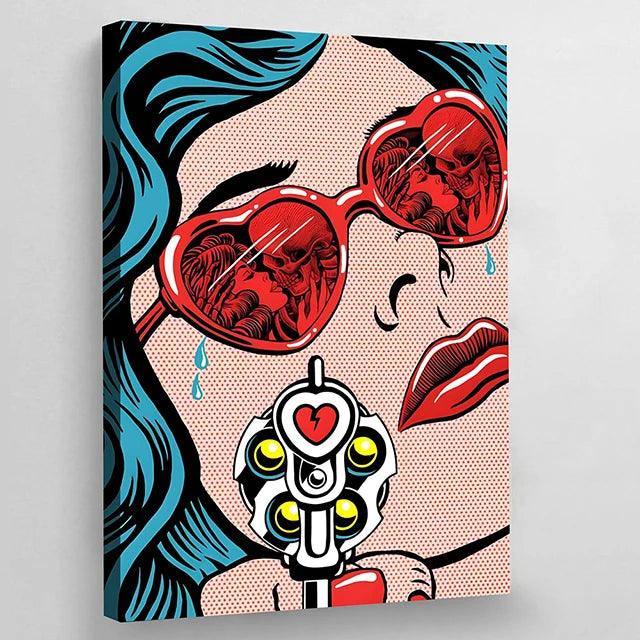 Colorful Pop Art Comics Diana Canvas Ziggy's Pop Toy Shoppe