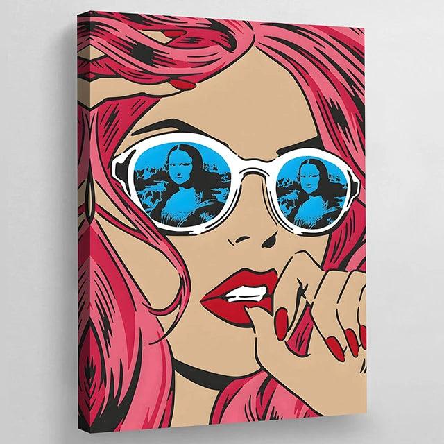 Colorful Pop Art Comics Diana Canvas Ziggy's Pop Toy Shoppe