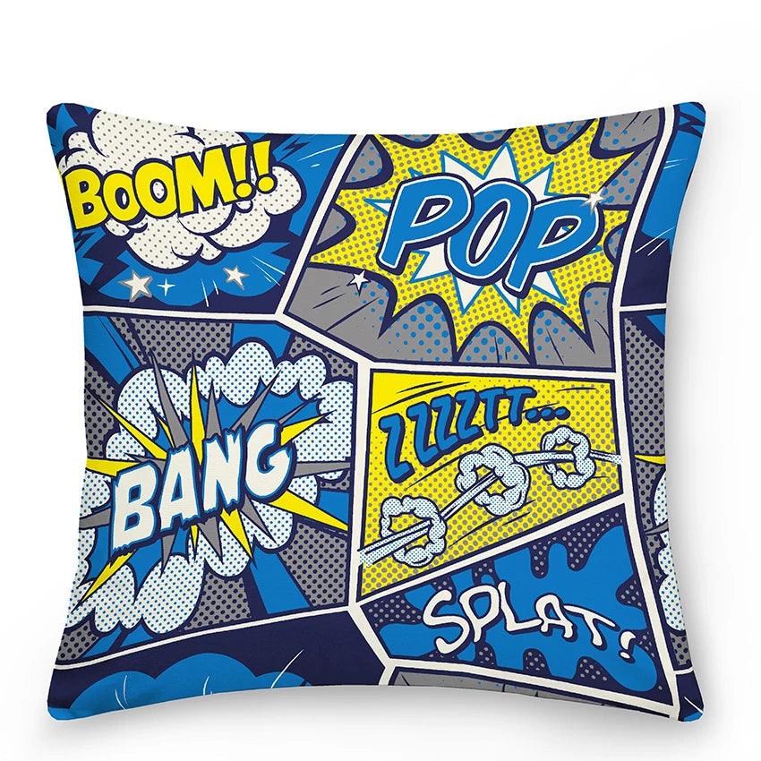 Comic Book Super Hero Pillowcases - Blue/Yellow Ziggy's Pop Toy Shoppe