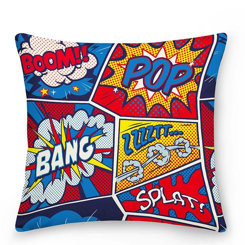 Comic Book Super Hero Pillowcases - Red/Blue Ziggy's Pop Toy Shoppe