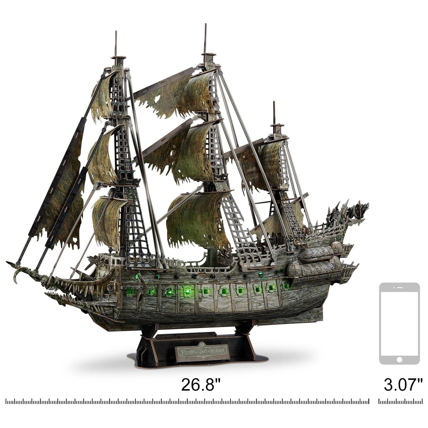 CubicFun 3D Puzzles Flying Dutchman Pirate Ship Model with LED Lights Ziggy's Pop Toy Shoppe