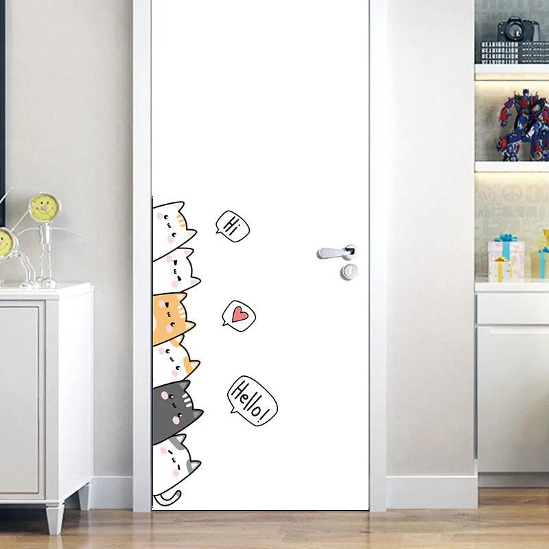 Cute Cartoon Cats Children's Room Wall Stickers Ziggy's Pop Toy Shoppe