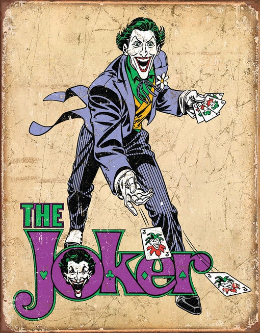 DC Comics - The Joker Tin Sign Ziggy's Pop Toy Shoppe