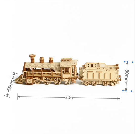 DIY 3D Wooden Locomotive Model Ziggy's Pop Toy Shoppe