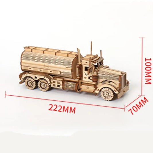 DIY 3D Wooden Tanker Truck Model Ziggy's Pop Toy Shoppe