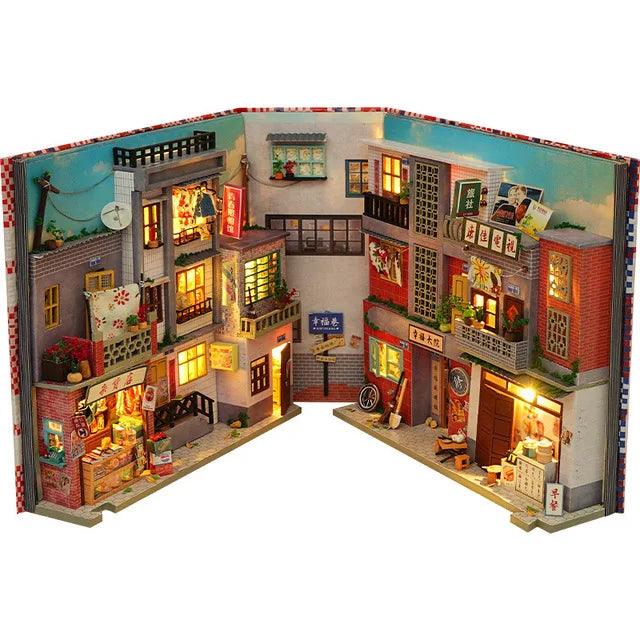 DIY Book Nook Shelf Insert Kits Miniature Dollhouses with Furniture Ziggy's Pop Toy Shoppe