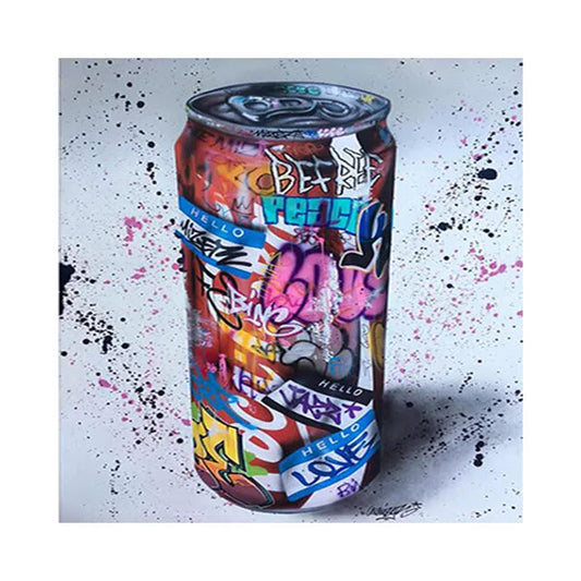 DIY Cross Stitch Graffiti Soda Can Wall Art Ziggy's Pop Toy Shoppe