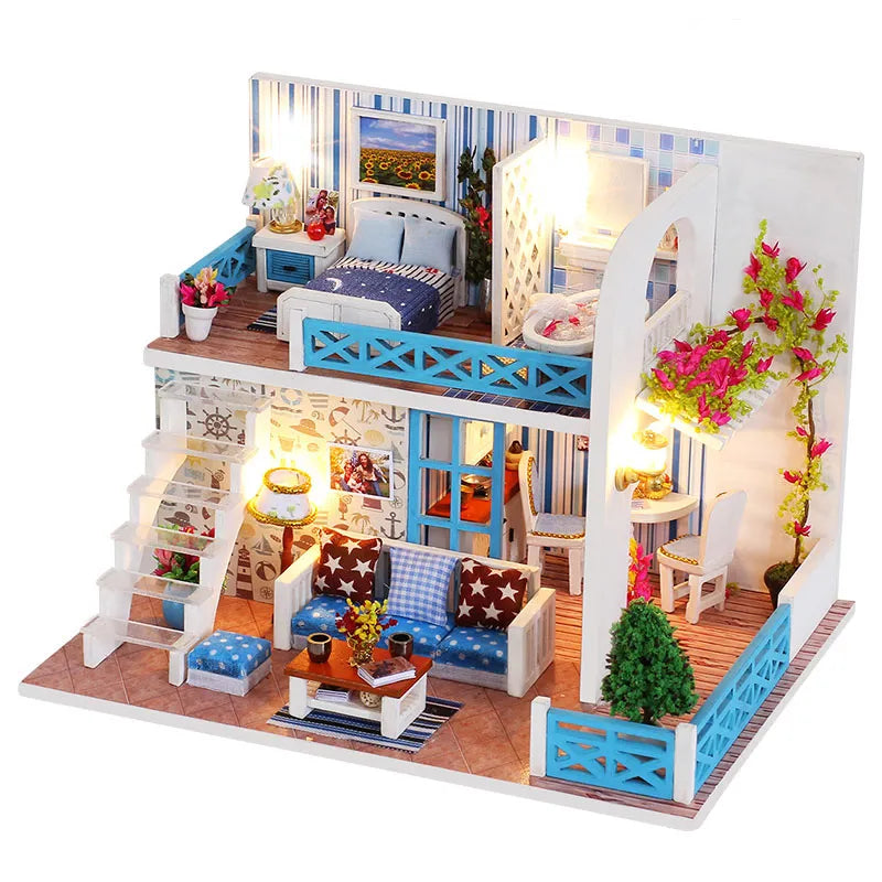 DIY Wooden Doll Houses and Furniture Kit With LED Ziggy's Pop Toy Shoppe