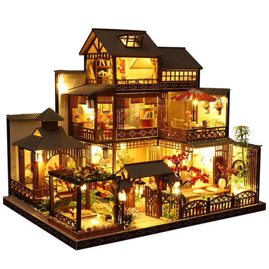 DIY Wooden Dollhouse Japanese Doll Houses with Furniture Ziggy's Pop Toy Shoppe