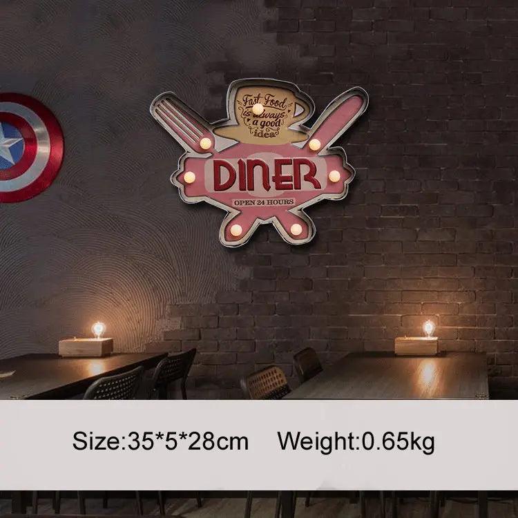 Diner Vintage LED Light Neon Sign Ziggy's Pop Toy Shoppe