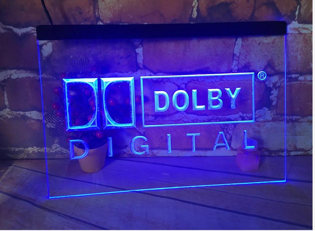 Dolby Digital Logo LED Neon Sign Ziggy's Pop Toy Shoppe