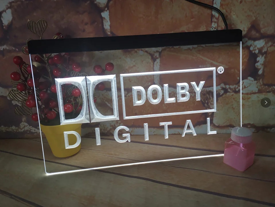 Dolby Digital Logo LED Neon Sign Ziggy's Pop Toy Shoppe