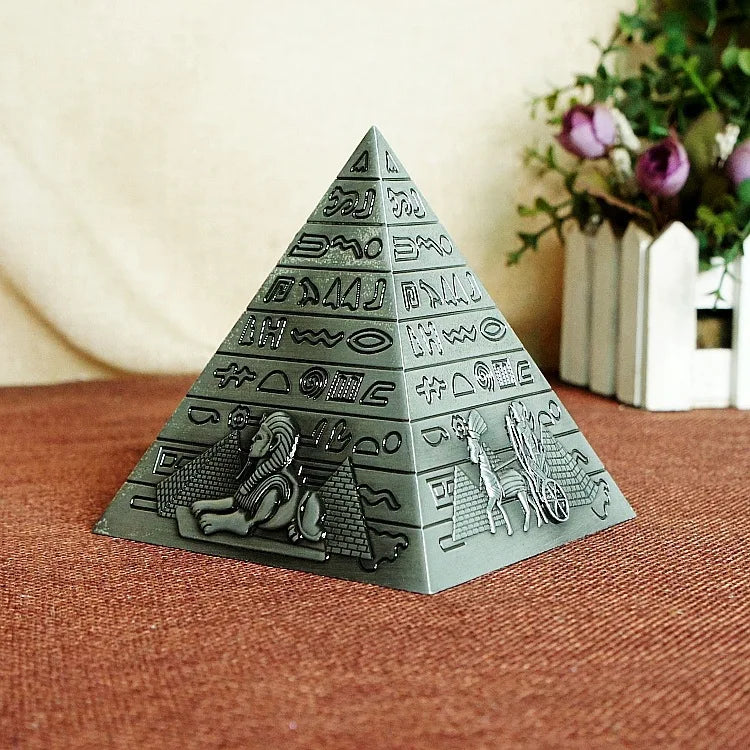 Egyptian Metal Pharaoh Khufu Pyramids Figurine Ziggy's Pop Toy Shoppe
