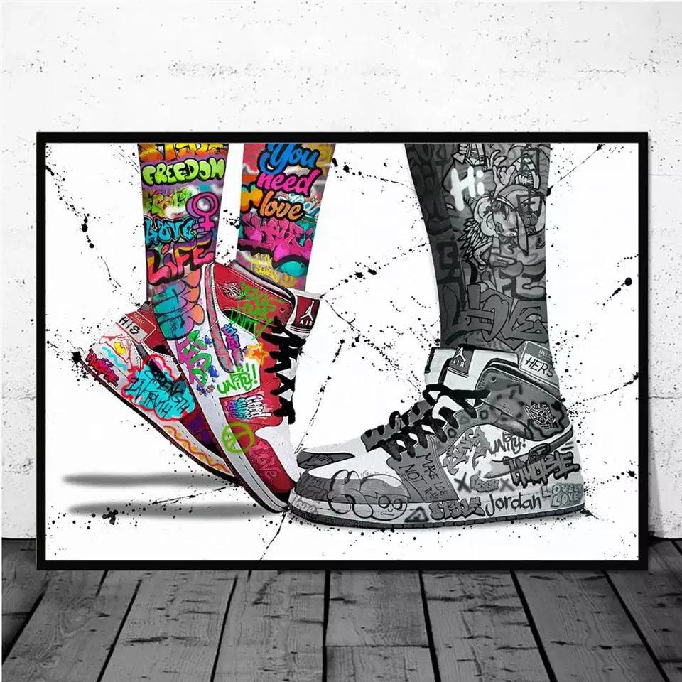 Fashion Graffiti Abstract Sports Shoes Watercolor Ziggy's Pop Toy Shoppe