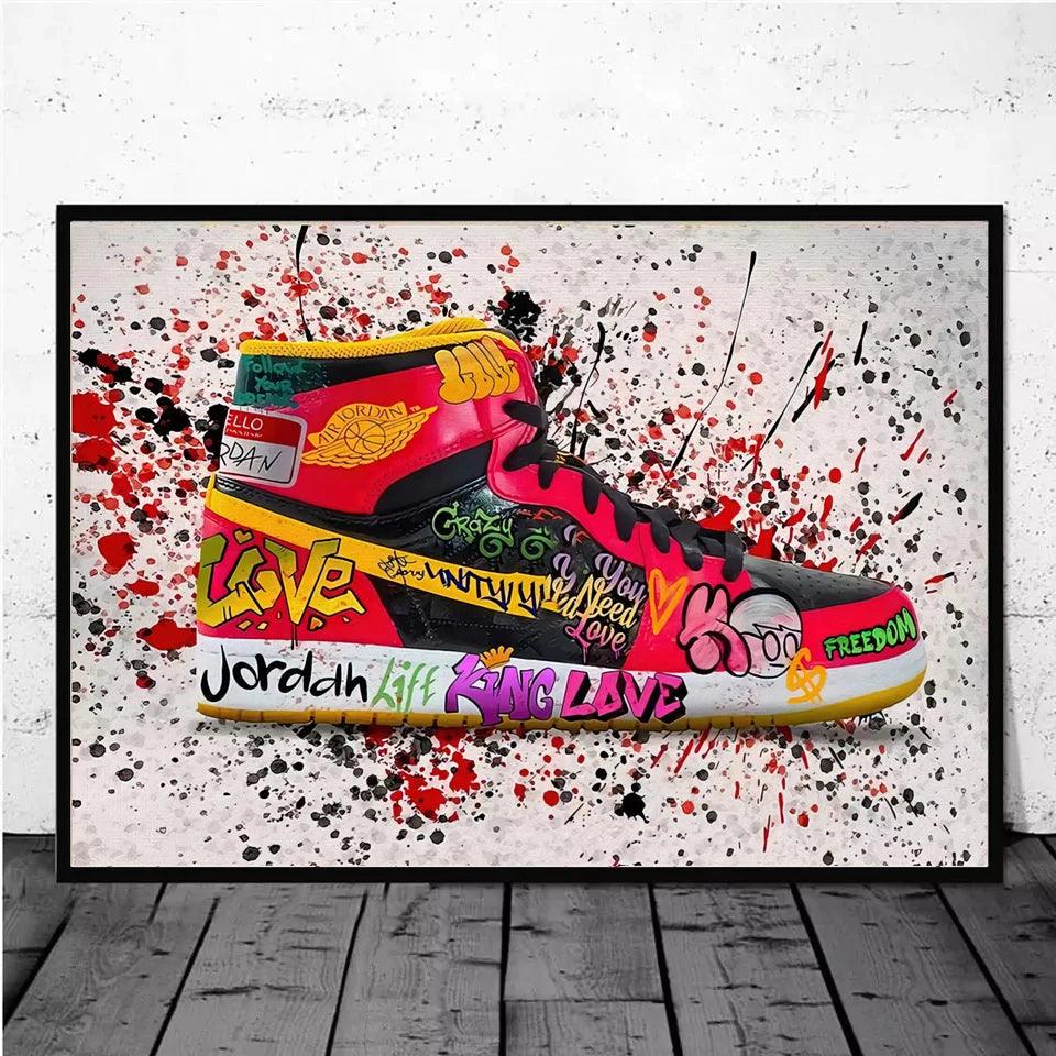 Fashion Graffiti Abstract Sports Shoes Watercolor Ziggy's Pop Toy Shoppe