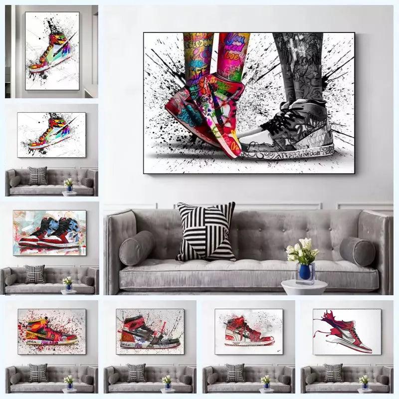 Fashion Graffiti Abstract Sports Shoes Watercolor Ziggy's Pop Toy Shoppe