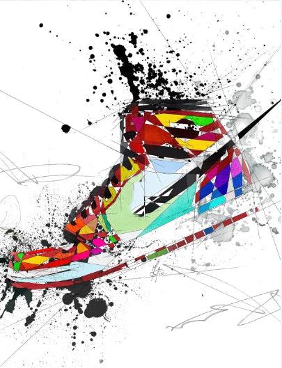 Fashion Graffiti Abstract Sports Shoes Watercolor Ziggy's Pop Toy Shoppe