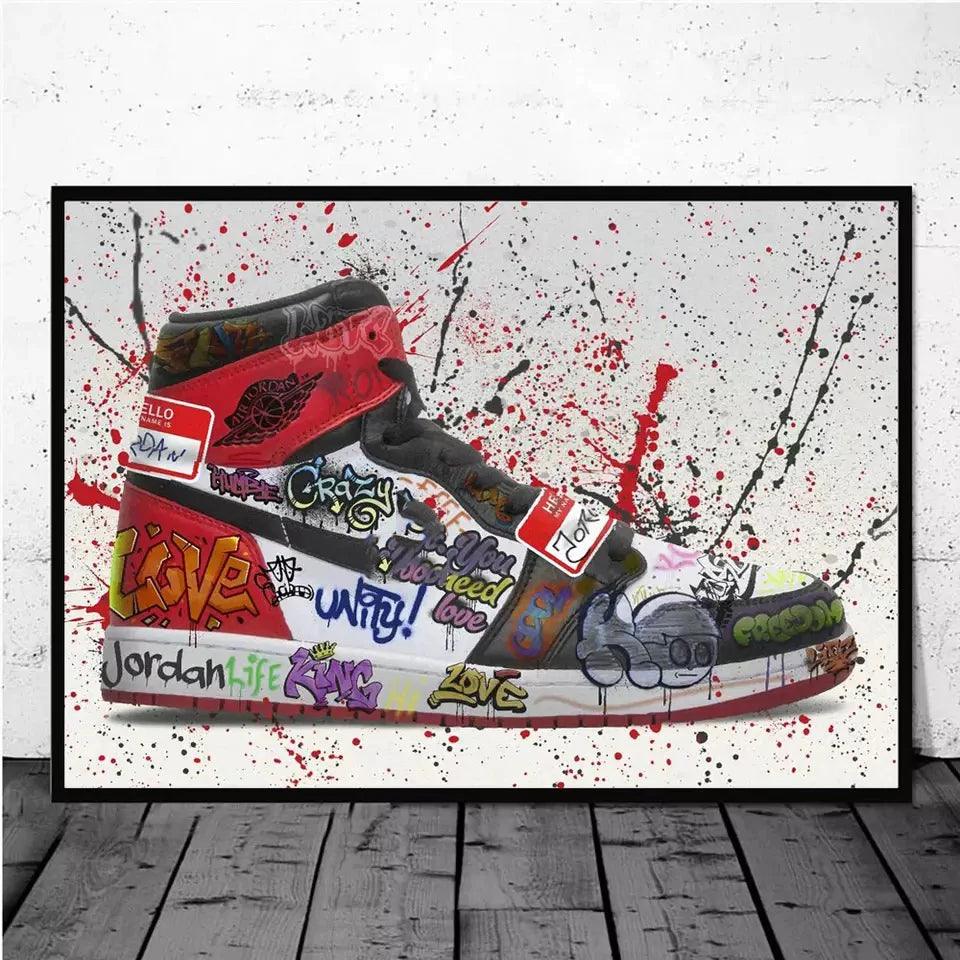 Fashion Graffiti Abstract Sports Shoes Watercolor Ziggy's Pop Toy Shoppe