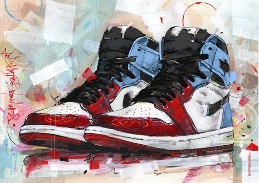 Fashion Graffiti Abstract Sports Shoes Watercolor Ziggy's Pop Toy Shoppe