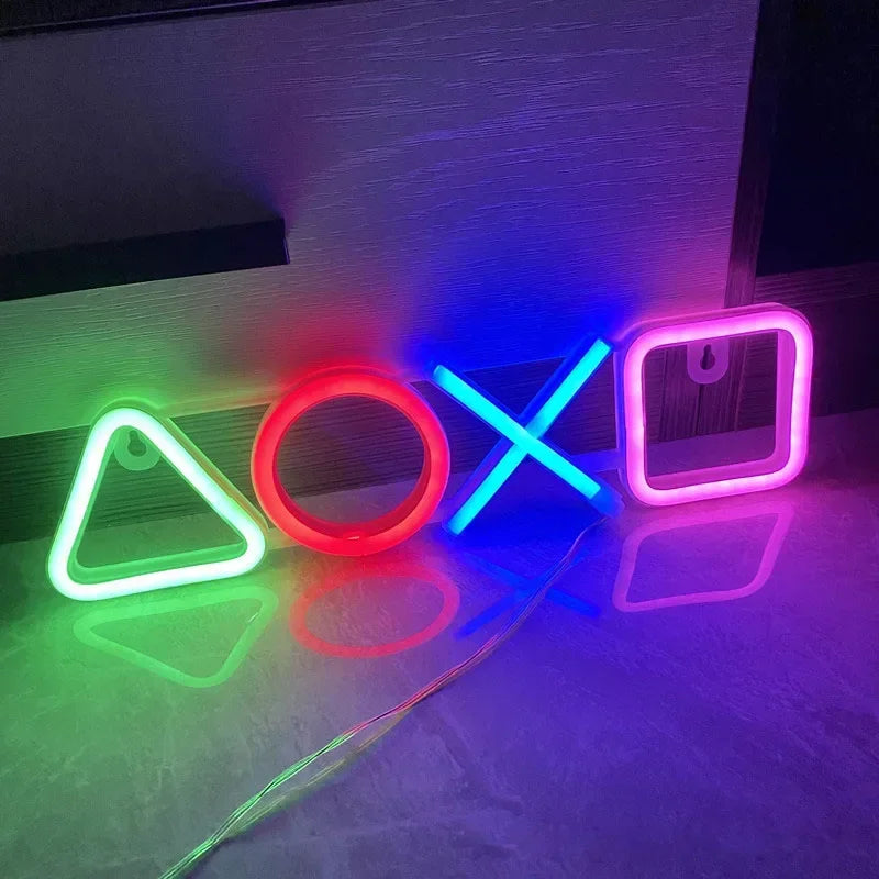 Game Controller Symbols LED Neon Light Ziggy's Pop Toy Shoppe