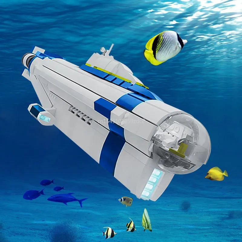Garno MOC Subnautical Cyclops Submarine Building Block Set Ziggy's Pop Toy Shoppe
