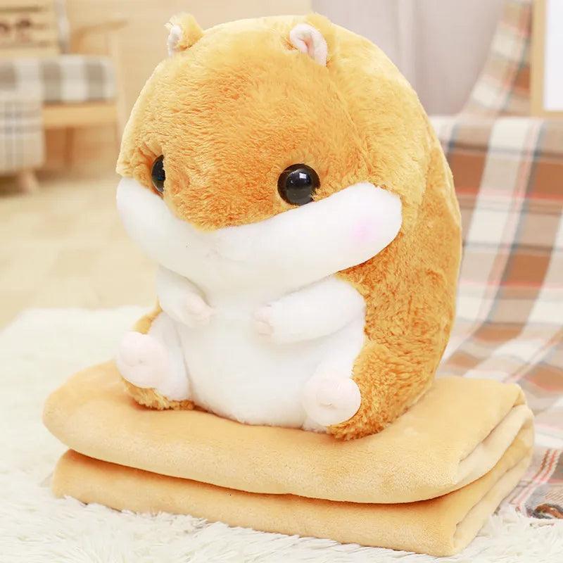 Hamster Plush Doll With Pillow Carpet - Dual-use Ziggy's Pop Toy Shoppe