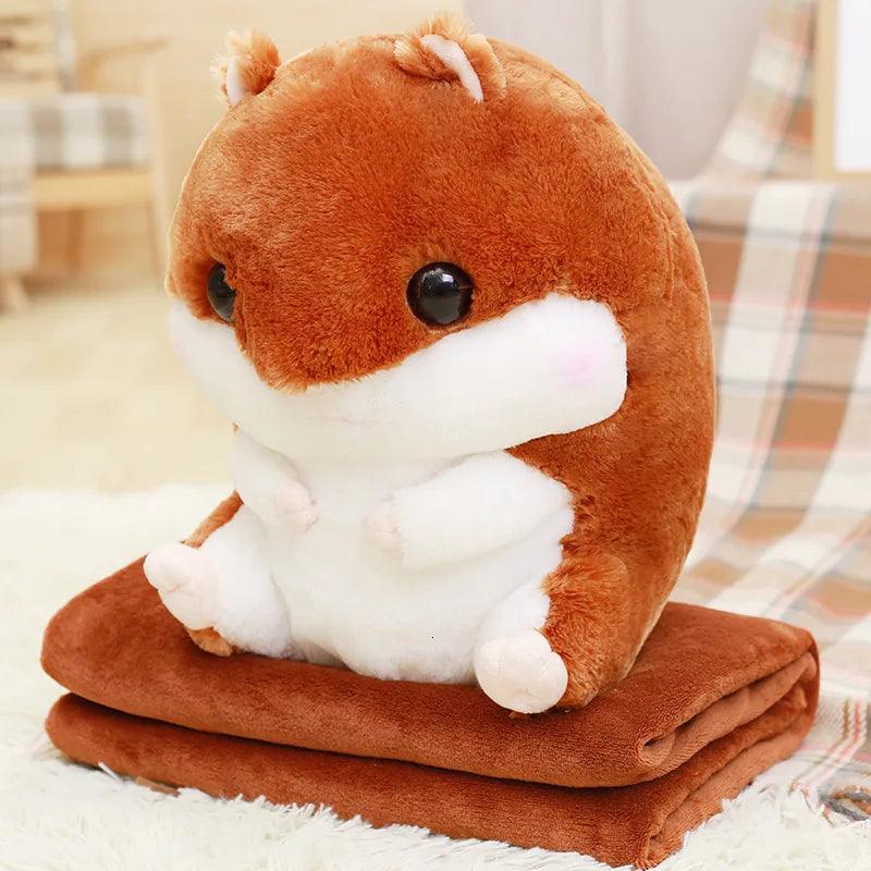 Hamster Plush Doll With Pillow Carpet - Dual-use Ziggy's Pop Toy Shoppe