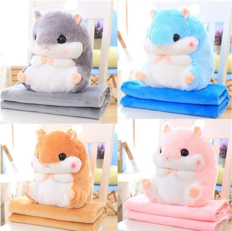 Hamster Plush Doll With Pillow Carpet - Dual-use Ziggy's Pop Toy Shoppe