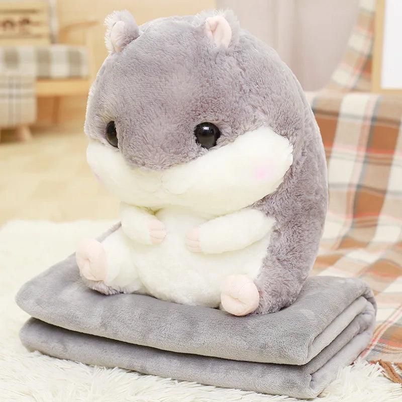 Hamster Plush Doll With Pillow Carpet - Dual-use Ziggy's Pop Toy Shoppe