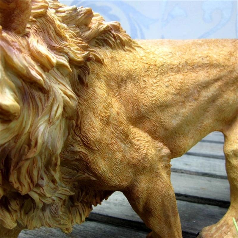 Handmade Resin African Lion Sculpture Ziggy's Pop Toy Shoppe