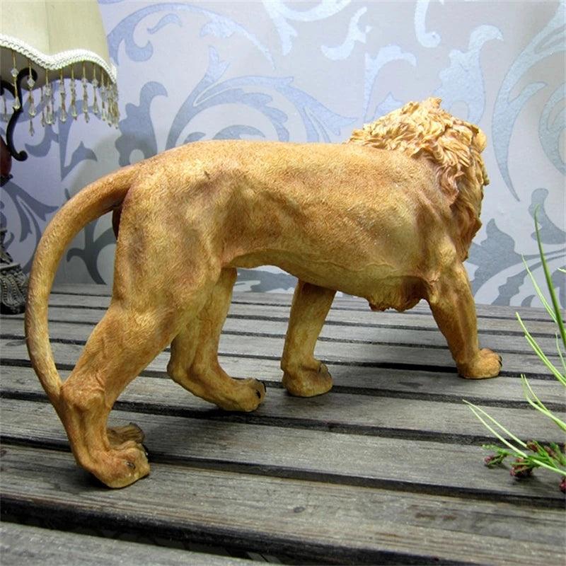 Handmade Resin African Lion Sculpture Ziggy's Pop Toy Shoppe