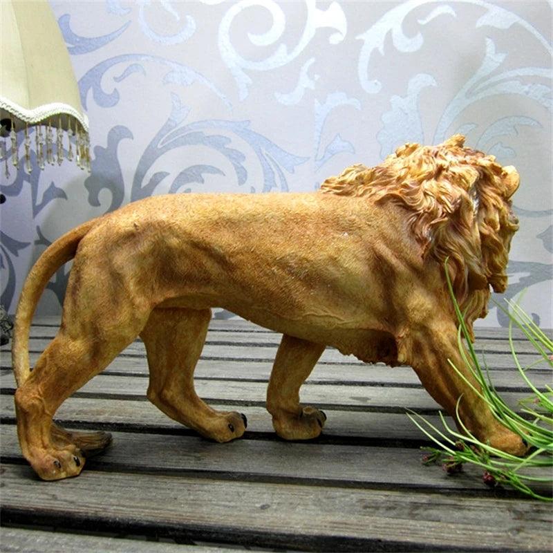 Handmade Resin African Lion Sculpture Ziggy's Pop Toy Shoppe