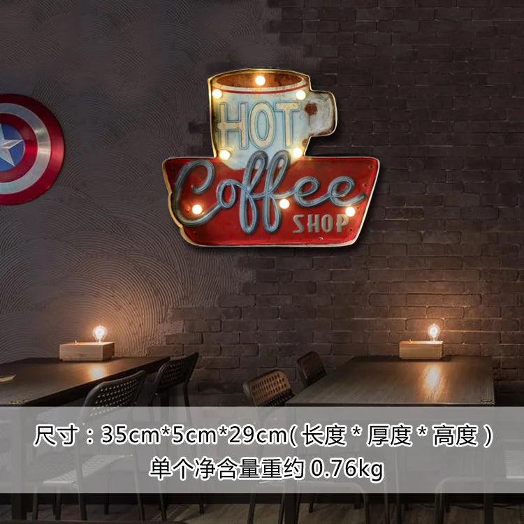 Hot Coffee Vintage LED Neon Sign Ziggy's Pop Toy Shoppe