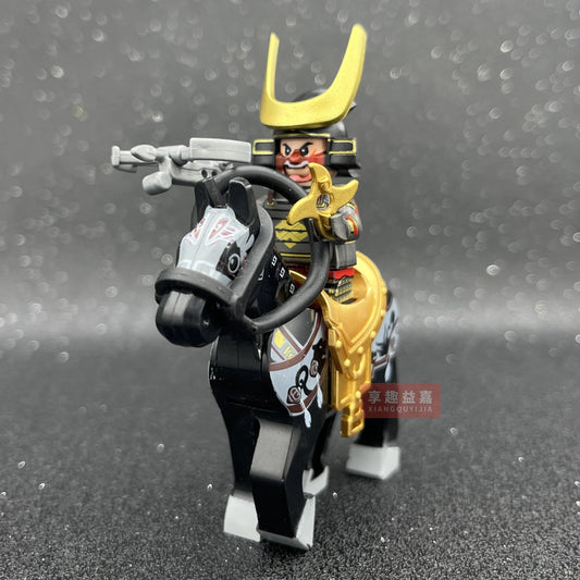 Japanese Samurai Crossbowman on Horseback Building Blocks Mini Action Figure Ziggy's Pop Toy Shoppe