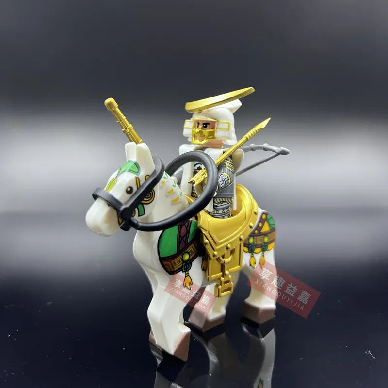 Japanese Samurai Warrior on Horseback Building Blocks Mini Action Figure Ziggy's Pop Toy Shoppe
