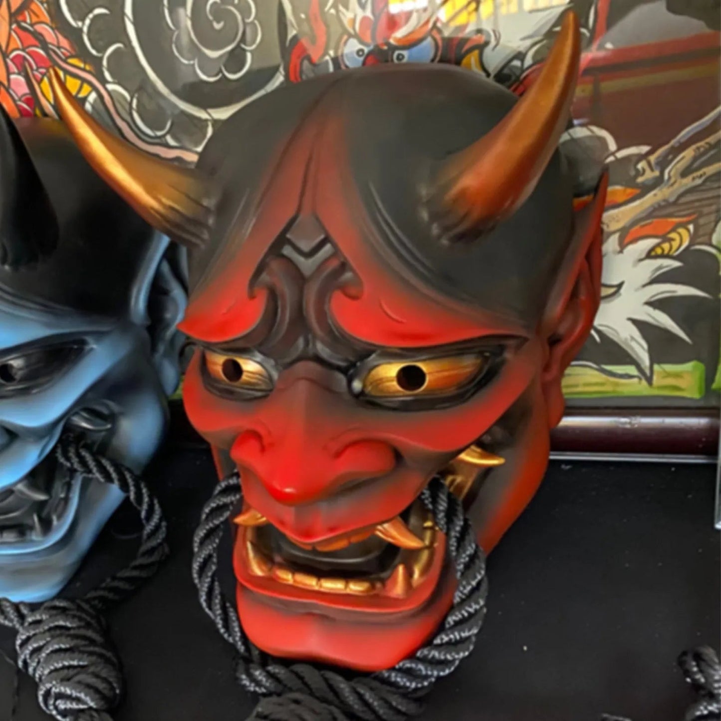 Japanese Sealed Hannya Samurai Full Face Masks Ziggy's Pop Toy Shoppe
