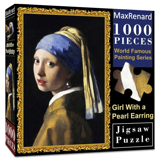 Johannes Vermeer Girl with a Pearl Earring Jigsaw Puzzle - 1000 Pieces Ziggy's Pop Toy Shoppe