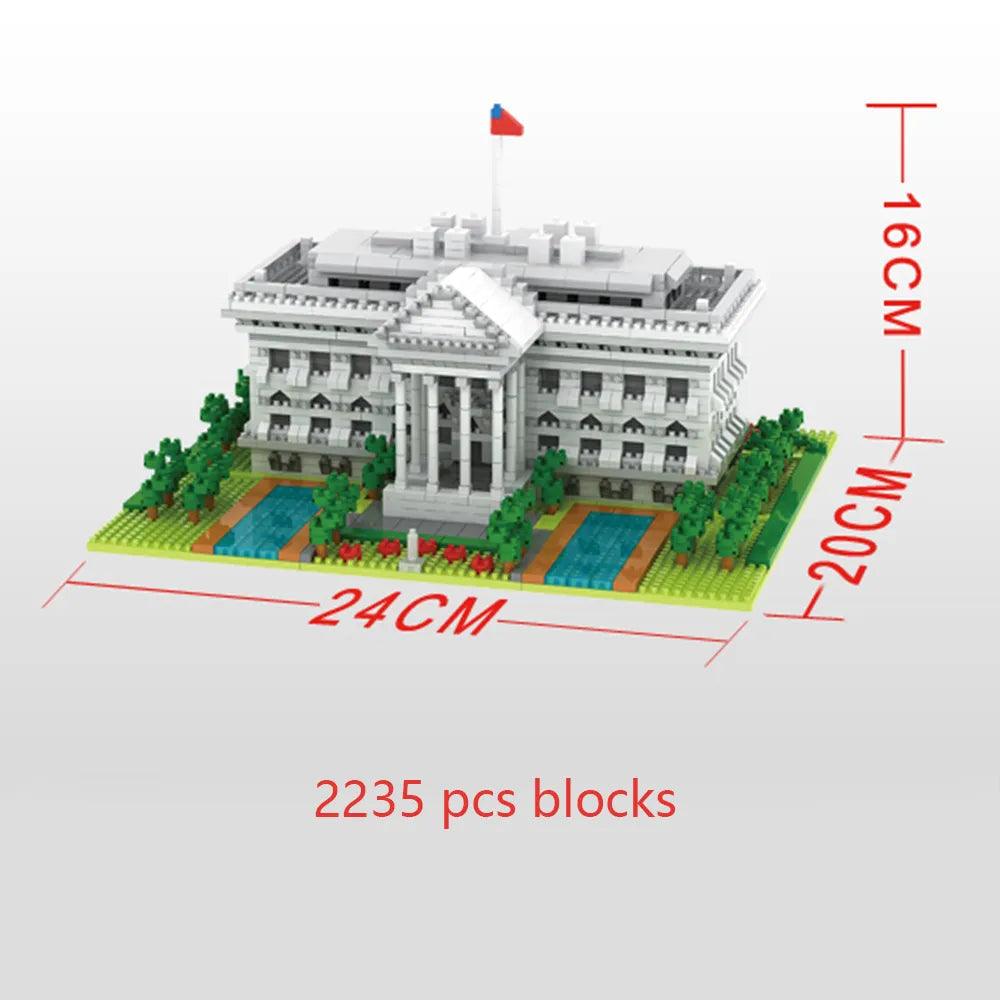 KNEW BUILT White House Building Blocks Model Ziggy's Pop Toy Shoppe