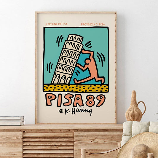 Keith Haring PISA 89 Pop Art Canvas Ziggy's Pop Toy Shoppe