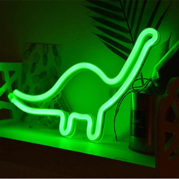 LED Neon Dinosaur Night Light Ziggy's Pop Toy Shoppe