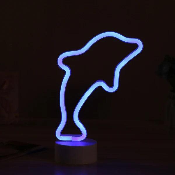 LED Neon Dolphin Night Light Ziggy's Pop Toy Shoppe