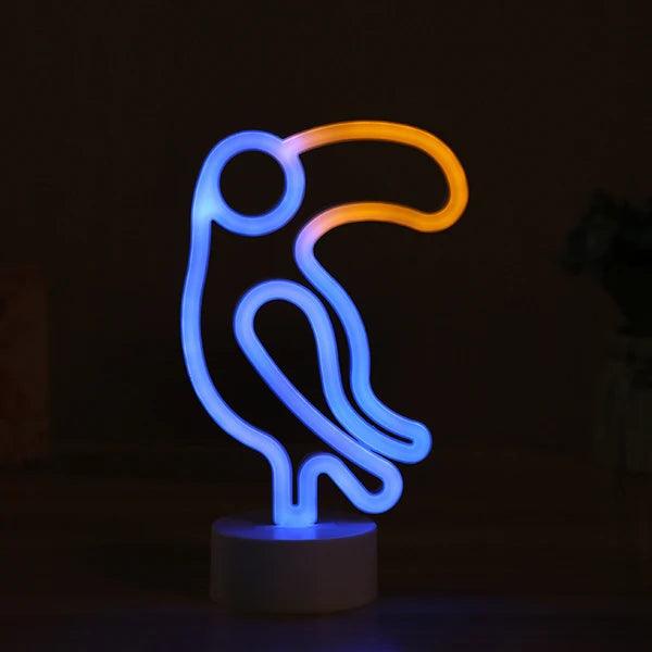 LED Neon Parrot Night Light Ziggy's Pop Toy Shoppe