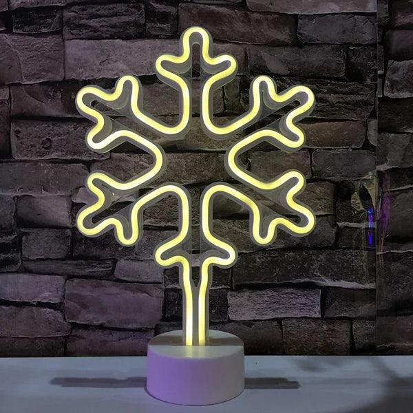 LED Neon Snowflake Night Light Ziggy's Pop Toy Shoppe