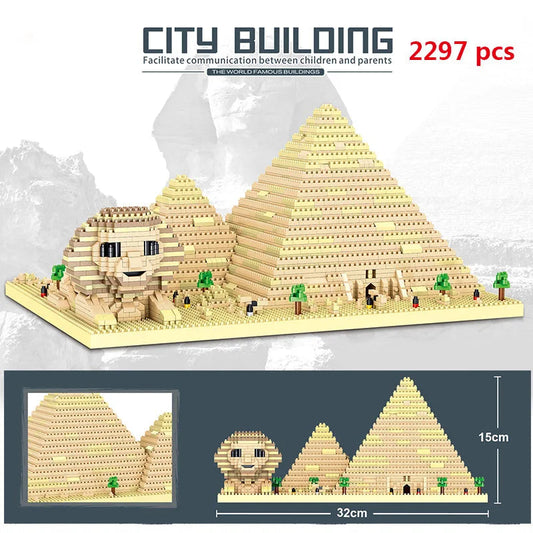 Lezi World Architecture Egyptian Pyramids and Sphinx Building Block Model Ziggy's Pop Toy Shoppe