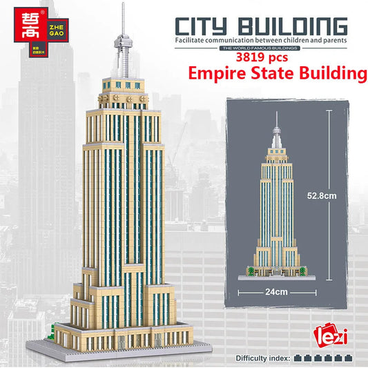 Lezi World Architecture Empire State Building Block Model Ziggy's Pop Toy Shoppe