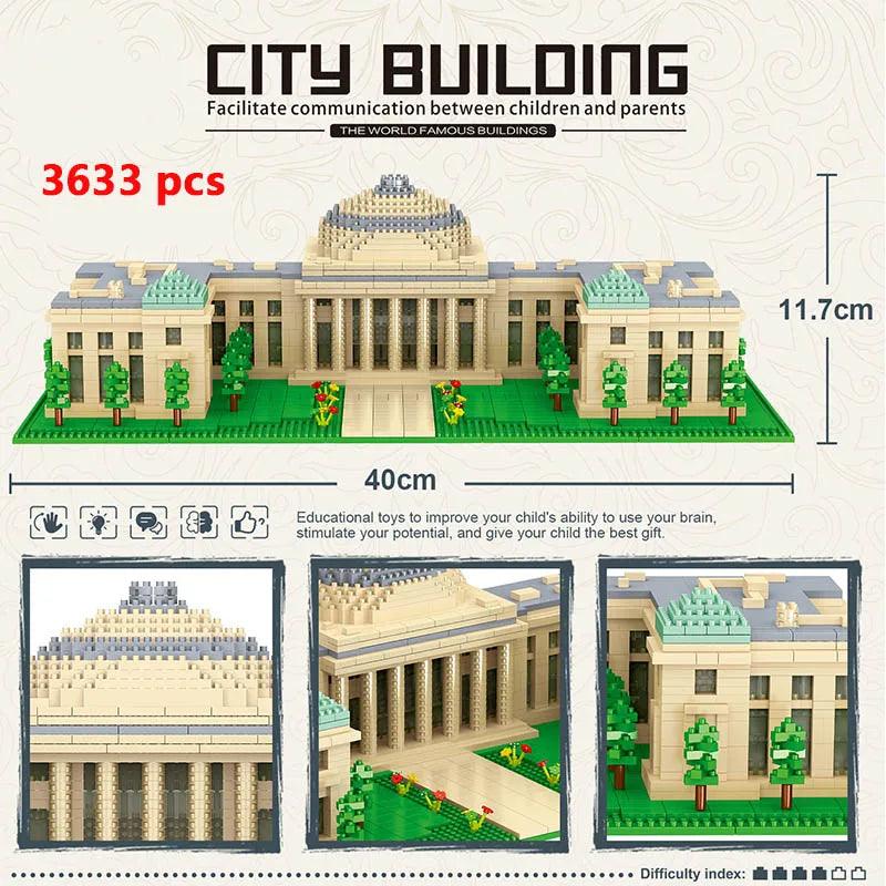 Lezi World Architecture MIT - Massachusetts Institute of Technology Building Block Model Ziggy's Pop Toy Shoppe